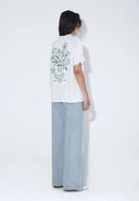 DR. DENIM Trooper Flower Λευκό T-Shirt