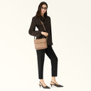FURLA Moonlight Top Handle Toffee Δερμάτινη Τσάντα