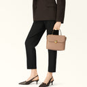 FURLA Moonlight Top Handle Toffee Δερμάτινη Τσάντα