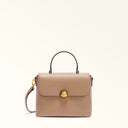 FURLA Moonlight Top Handle Toffee Δερμάτινη Τσάντα