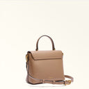 FURLA Moonlight Top Handle Toffee Δερμάτινη Τσάντα