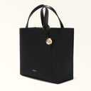 FURLA Divide It Tote S Μαύρη Δερμάτινη Τσάντα