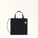 FURLA Divide It Tote S Μαύρη Δερμάτινη Τσάντα