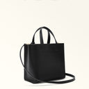 FURLA Divide It Tote S Μαύρη Δερμάτινη Τσάντα