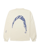 WOODBIRD WBBeam Warp Εκρού Mακρυμάνικο T-shirt