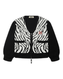 WOODBIRD WBFen Zebra Zip Πλεκτή Ζακέτα