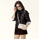 FURLA Mini Sfera Soft Panna Δερμάτινη Τσάντα
