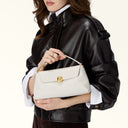 FURLA Mini Sfera Soft Panna Δερμάτινη Τσάντα