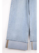 24COLOURS Wide Leg Τζιν Με Ρεβέρ