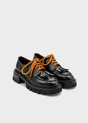 PALOMA BARCELÓ Alene Nappalux Black Loafers
