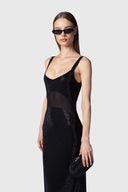 TWENTY FOURHAITCH Anse Μαύρο Φόρεμα Με Στρας