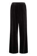 ICHI Ilavanny Casual Black Velvet Pants