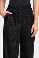 ICHI Ihkate Glamour Metallic Παντελόνι Μαύρο