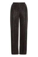 ICHI Ihkate Glamour Metallic Pants Black