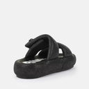 BUFFALO Ibiza Μαύρα Σανδάλια Με Στρας