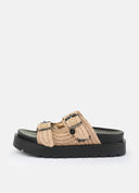 BUFFALO Raya Ari Bo Μπεζ Σανδάλια