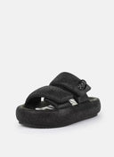 BUFFALO Ibiza Μαύρα Σανδάλια Με Στρας