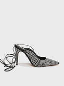 CARRANO Dome Silver High Heel Pumps