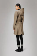 RAINS Curve Long Jacket Beige