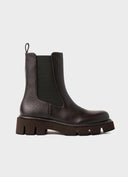 PALOMA BARCELÓ Cintia Nappa Grain Brown Μποτάκια
