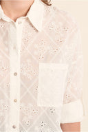 MOLLY BRACKEN Broderie Λευκό Πουκάμισο