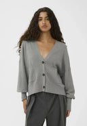 INWEAR Tenley Cotton Knitted Cardigan Gray