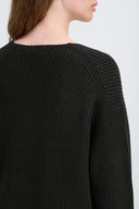 ICHI Chana LS Women's Knitted Sweater Black