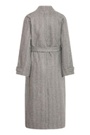 ICHI Ihjannet Herringbone JA13 Γυναικείο Παλτό Γκρι