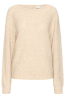 ICHI Ihasdis LS Knitted Blouse Ecru