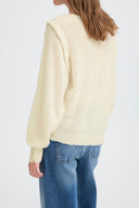 ICHI Ihestelle LS Knitted Blouse Ecru
