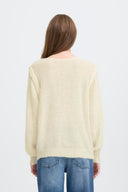 ICHI Ihestelle LS Knitted Blouse Ecru