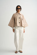 INWEAR Hinonaiw Κάπα Με Κουμπιά Μπεζ