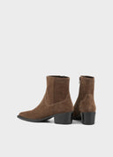 VAGABOND Kelsey Καφέ Suede Μυτερό Μποτάκι