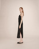 GRACE & MILA Tori Long Black Sequin Dress
