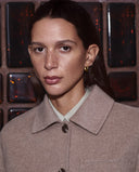 YERSE Brown Wool Blend Short Coat