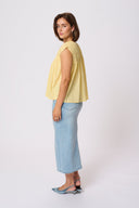 KAFFE Kathua Straw Sleeveless Blouse