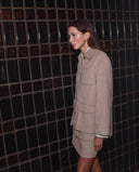 YERSE Brown Wool Blend Short Coat