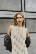 KAFFE KAelse Sleeveless Perforated Cotton Dress