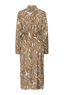 KAFFE Kamille Animal Print Μίντι Φόρεμα