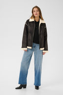 KAFFE Kapernille Women's Sherpa-Lined Jacket