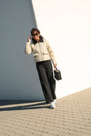 KAFFE Kaanneli Cropped Quilted Jacket With Collar