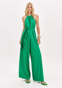 LANCA Πράσινη Ολόσωμη Φόρμα με Halter Λαιμόκοψη