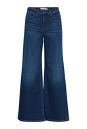 ICHI Ihtwiggy Wide Leg Jean Pants Dark Blue