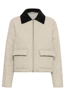 KAFFE Kaanneli Cropped Quilted Jacket With Collar