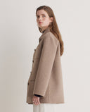 YERSE Brown Wool Blend Short Coat