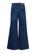 ICHI Ihtwiggy Wide Leg Jean Pants Dark Blue
