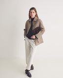 YERSE Brown Wool Blend Short Coat