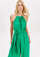 LANCA Πράσινη Ολόσωμη Φόρμα με Halter Λαιμόκοψη
