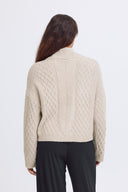 ICHI Ihmylle Women's Knitted Sweater Ecru