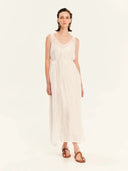 KOURBELA Soft Shadows White Maxi Φόρεμα